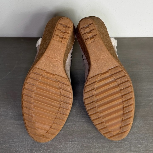 Cole Haan Michelle Faux Fur Lined Suede Wedge Ankle Boots Women’s 6.5B d42523 - Picture 11 of 13